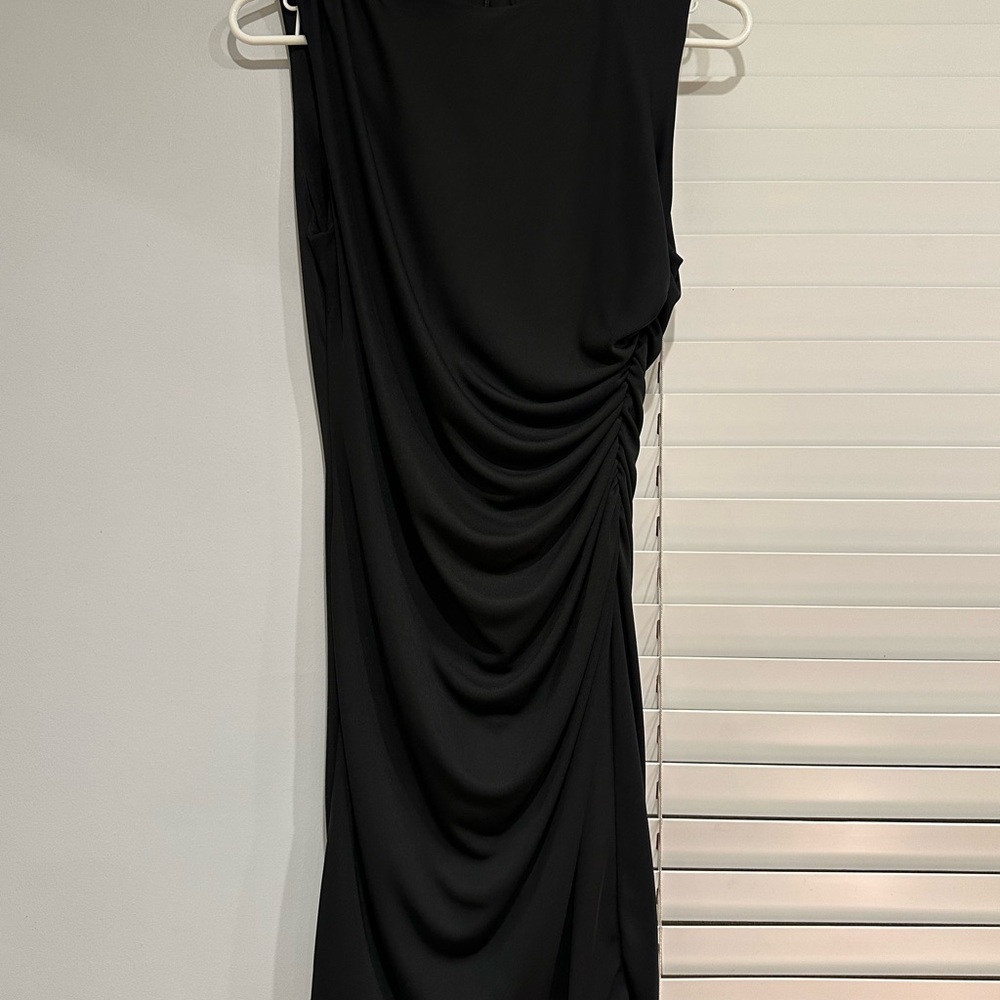 Elegant Black Draped Dress